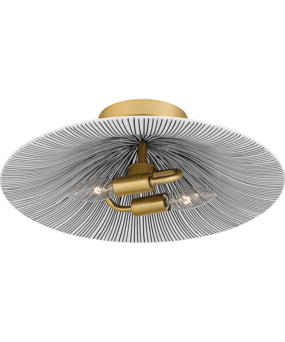 Quoizel Flush Mount Medium 2-light Flush Mount Light Gold - Image 4