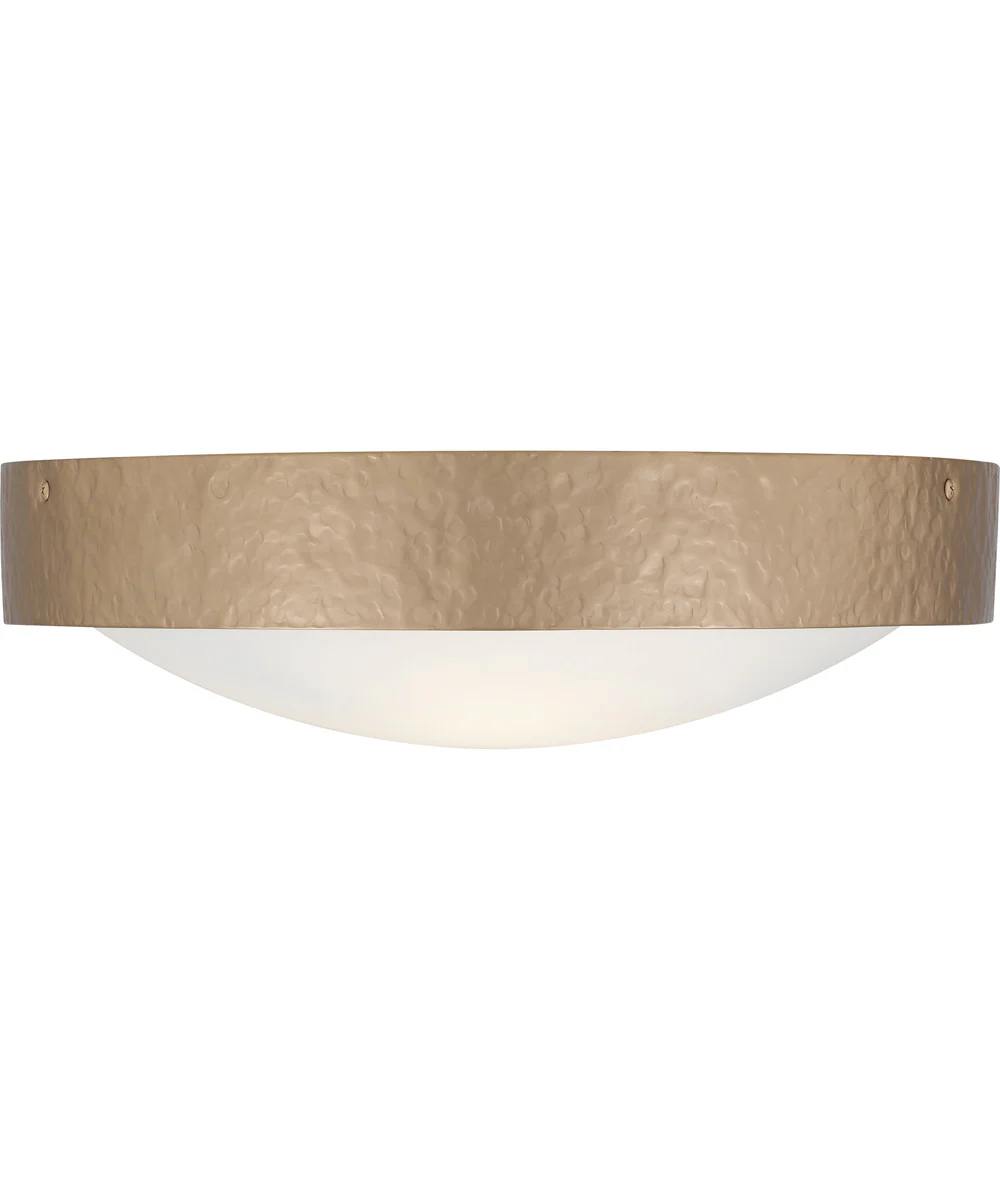 Quoizel Flush Mount Medium 3-light Flush Mount Bronze Gold - Image 3