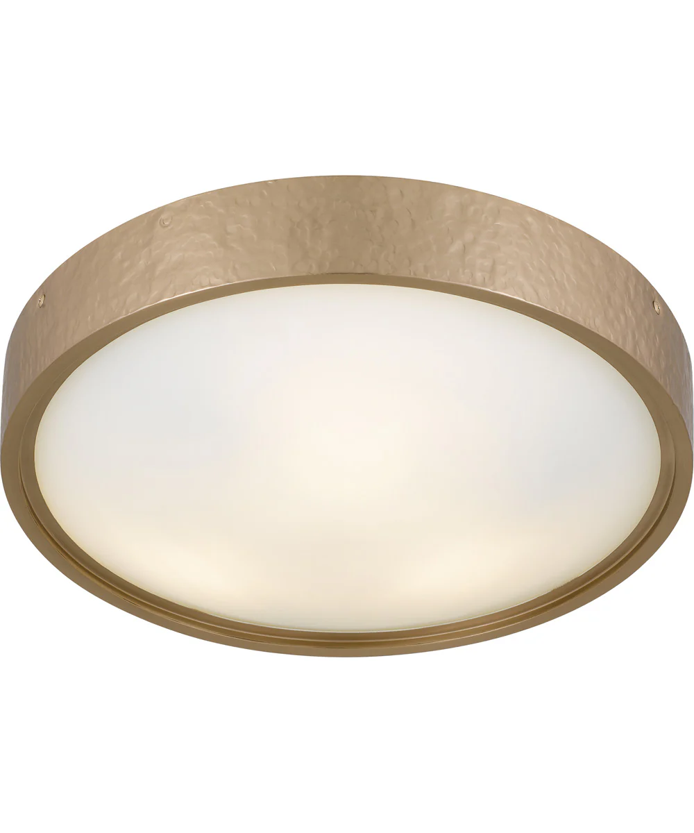 Quoizel Flush Mount Medium 3-light Flush Mount Bronze Gold - Image 4