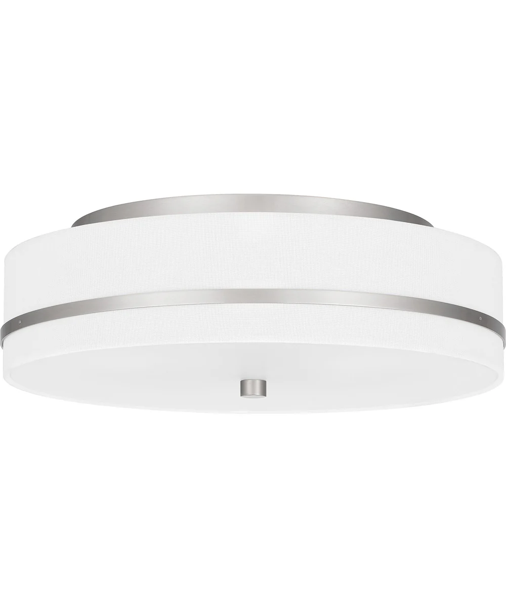 Quoizel Flush Mount Medium 3-light Flush Mount Brushed Nickel - Image 2