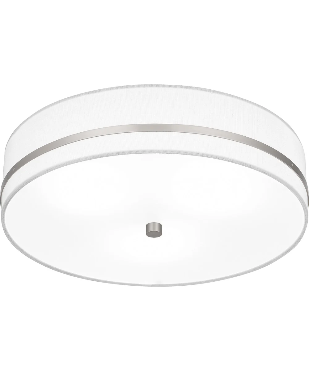 Quoizel Flush Mount Medium 3-light Flush Mount Brushed Nickel - Image 4