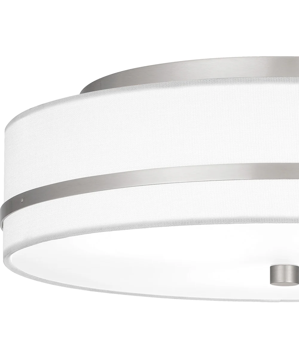 Quoizel Flush Mount Medium 3-light Flush Mount Brushed Nickel - Image 5