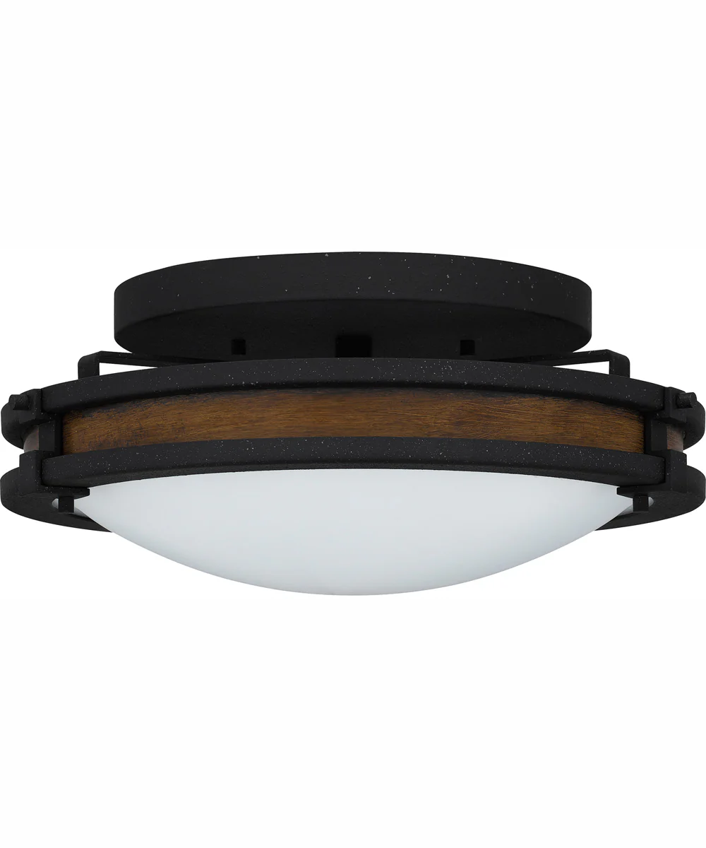 Quoizel Flush Mount Medium 3-light Flush Mount Natural Iron - Image 3