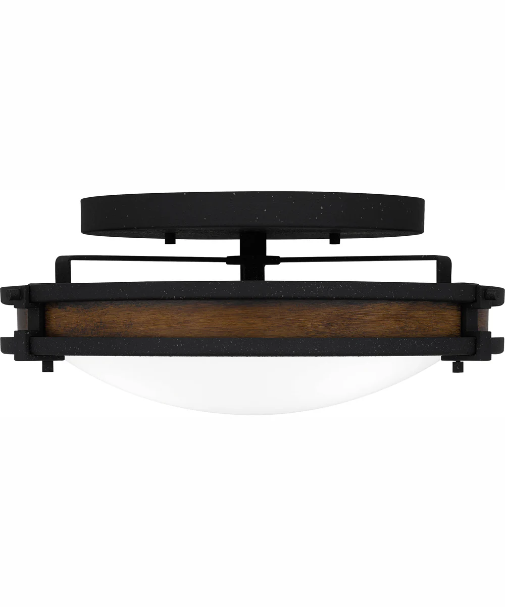 Quoizel Flush Mount Medium 3-light Flush Mount Natural Iron - Image 4