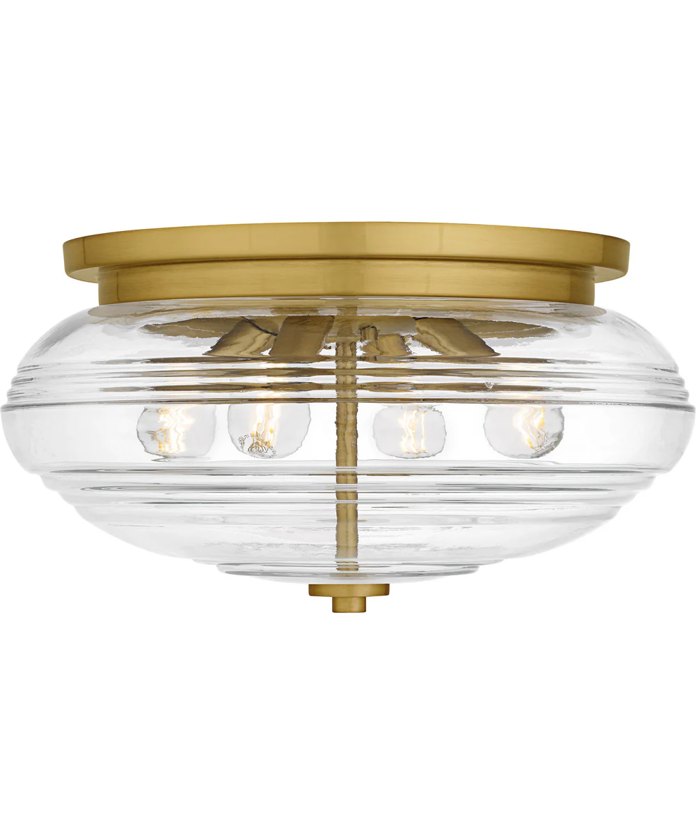 Quoizel Flush Mount Medium 4-light Flush Mount Brushed Gold - Image 3