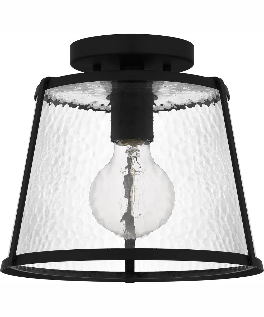 Quoizel Flush Mount Small 1-light Semi Flush Mount Matte Black - Image 3