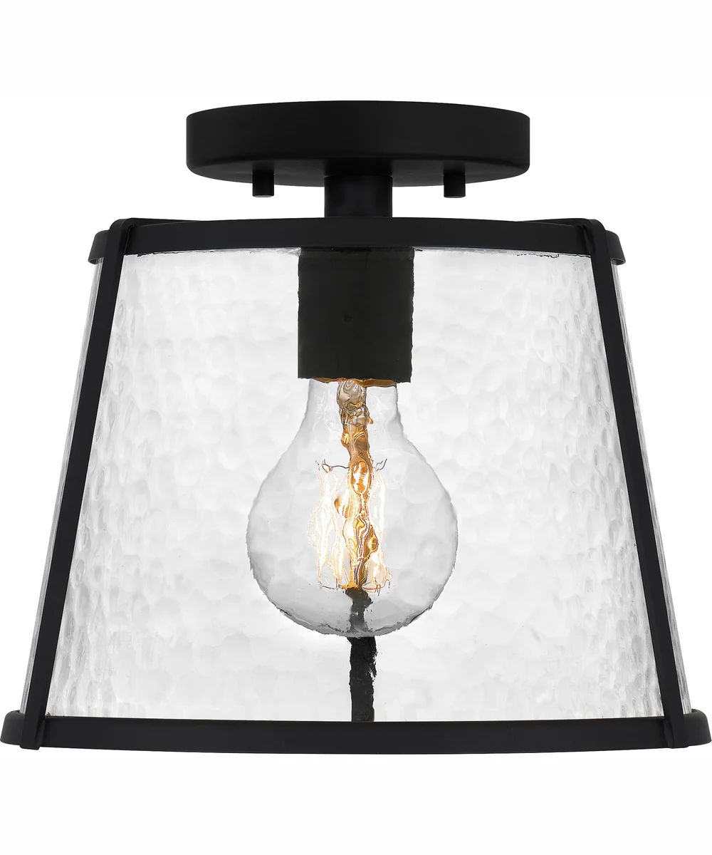 Quoizel Flush Mount Small 1-light Semi Flush Mount Matte Black - Image 4