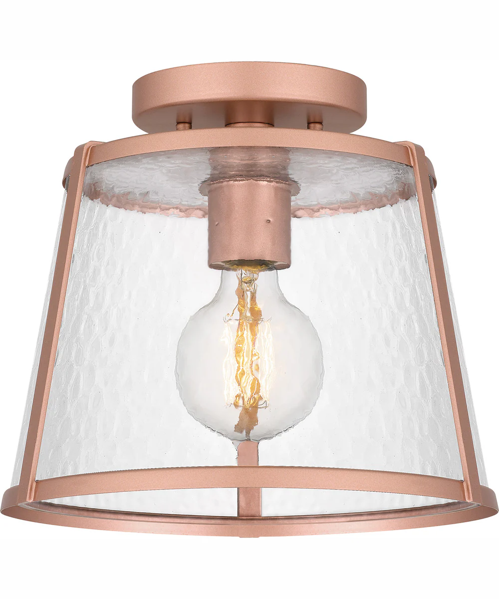 Quoizel Flush Mount Small 1-light Semi Flush Mount Matte Rose Gold - Image 2
