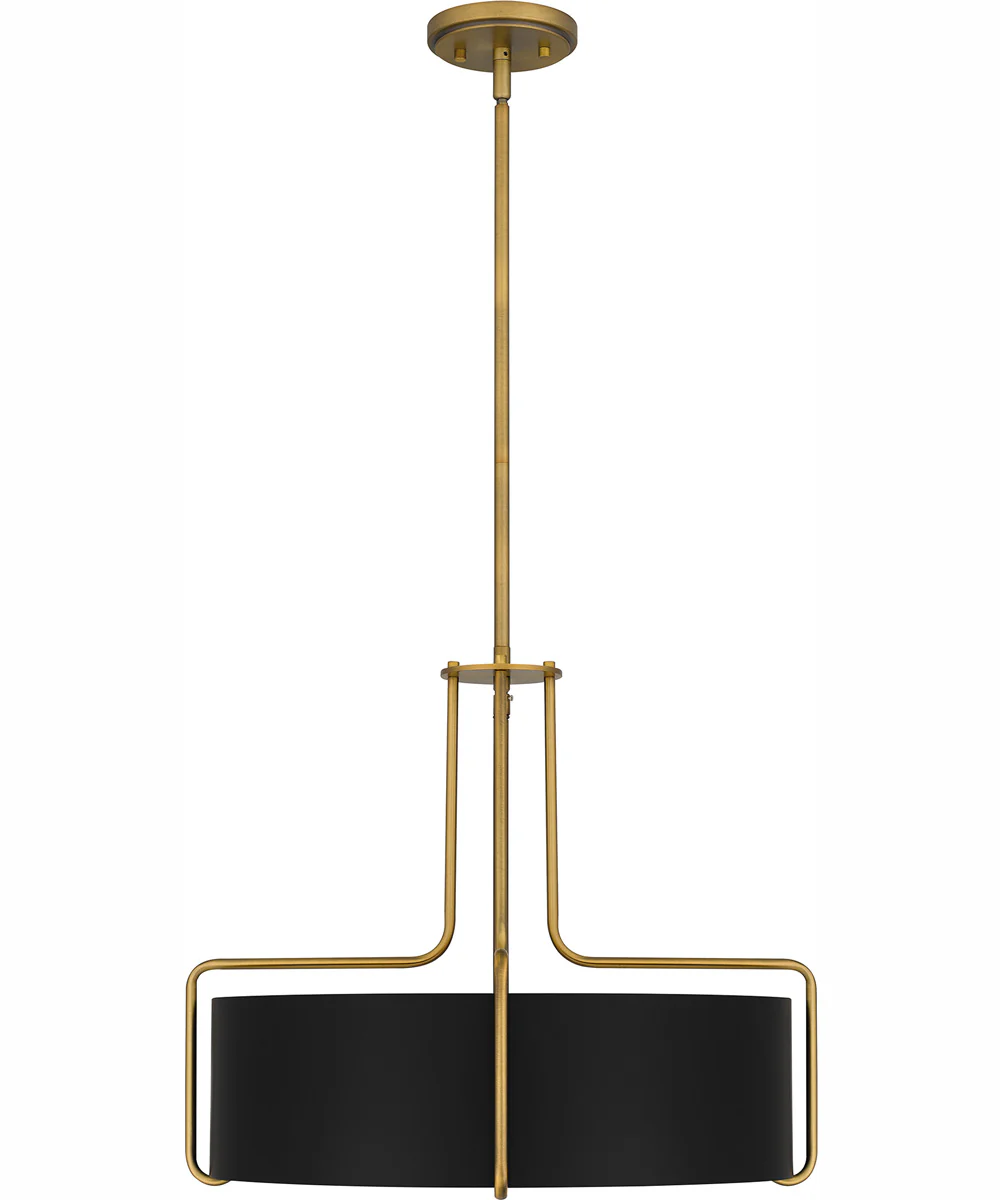 Quoizel Pendant 4-light Pendant Aged Brass - Image 4