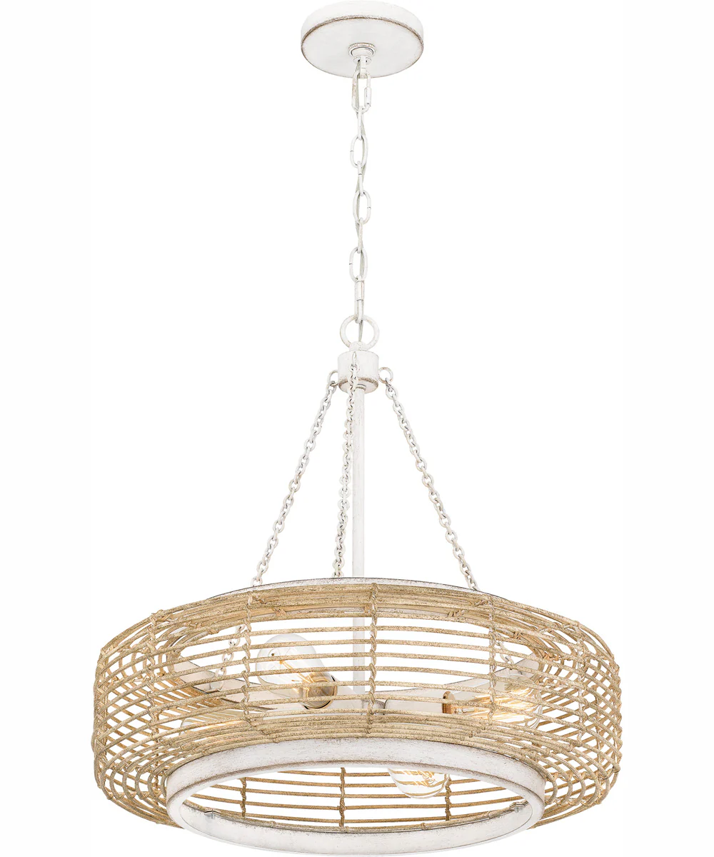 Quoizel Pendant 4-light Pendant Antique White - Image 5