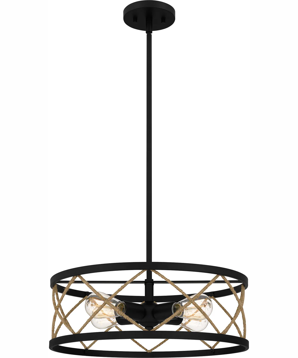 Quoizel Pendant Large 4-light Pendant Matte Black - Image 2