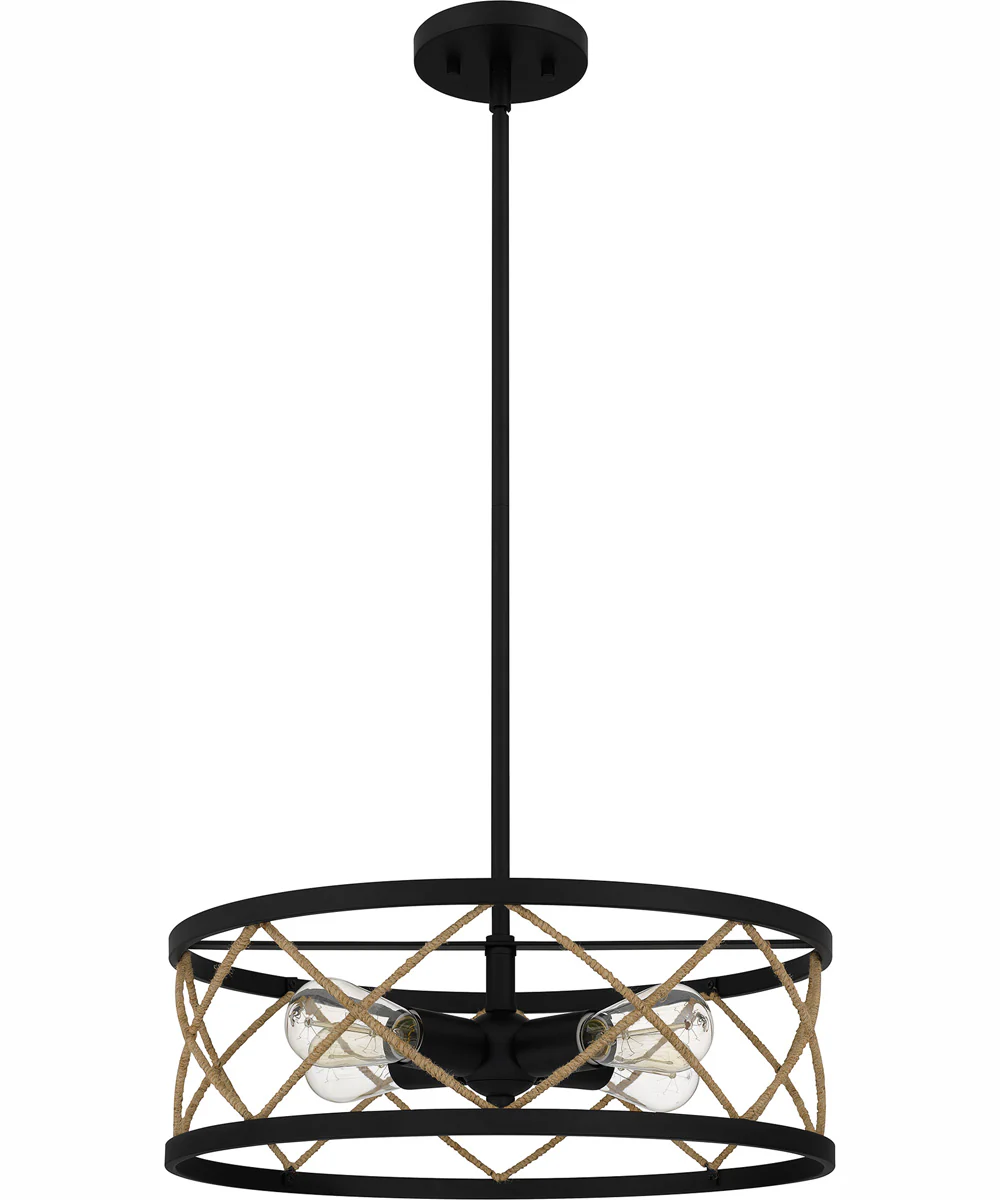 Quoizel Pendant Large 4-light Pendant Matte Black - Image 3