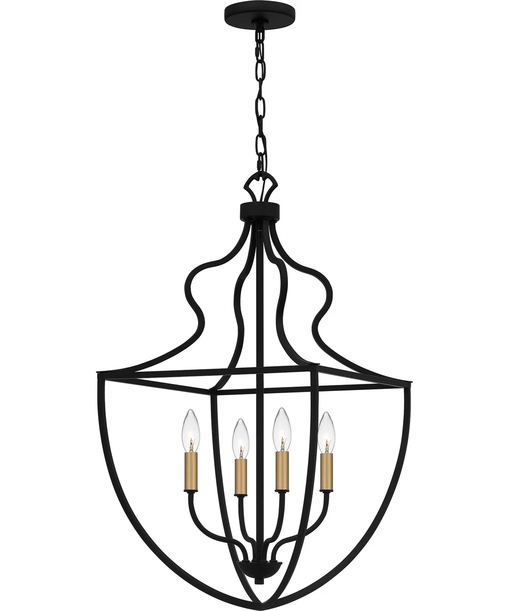 Quoizel Pendant Large 4-light Pendant Matte Black