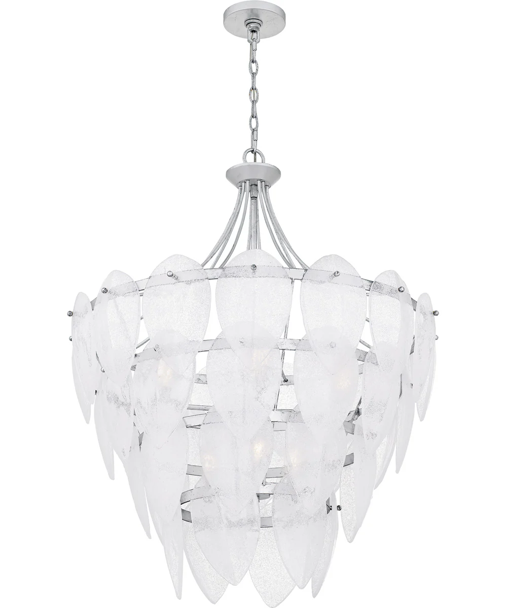 Quoizel Pendant Large 7-light Pendant Silver Leaf - Image 4