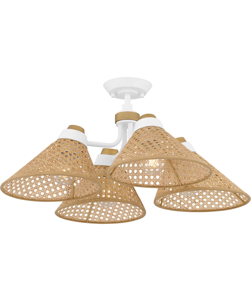 Quoizel Semi-Flush Mount Extra Large 4-light Semi Flush Mount Matte White - Image 4