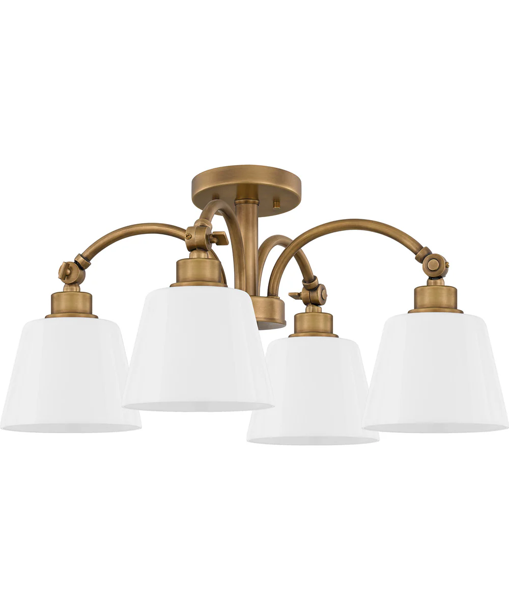 Quoizel Semi-Flush Mount Extra Large 4-light Semi Flush Mount Weathered Brass - Image 2