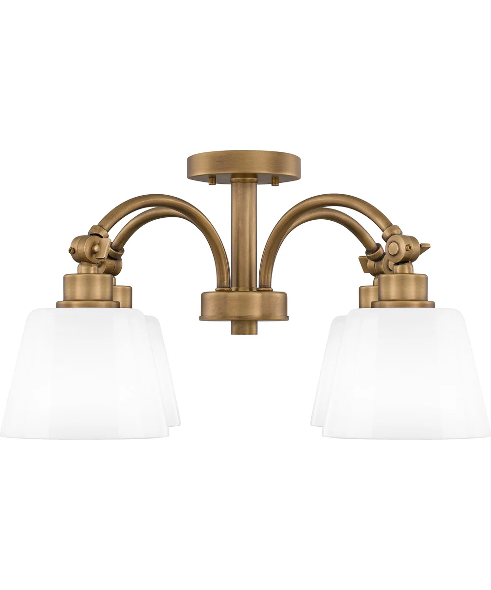 Quoizel Semi-Flush Mount Extra Large 4-light Semi Flush Mount Weathered Brass - Image 3