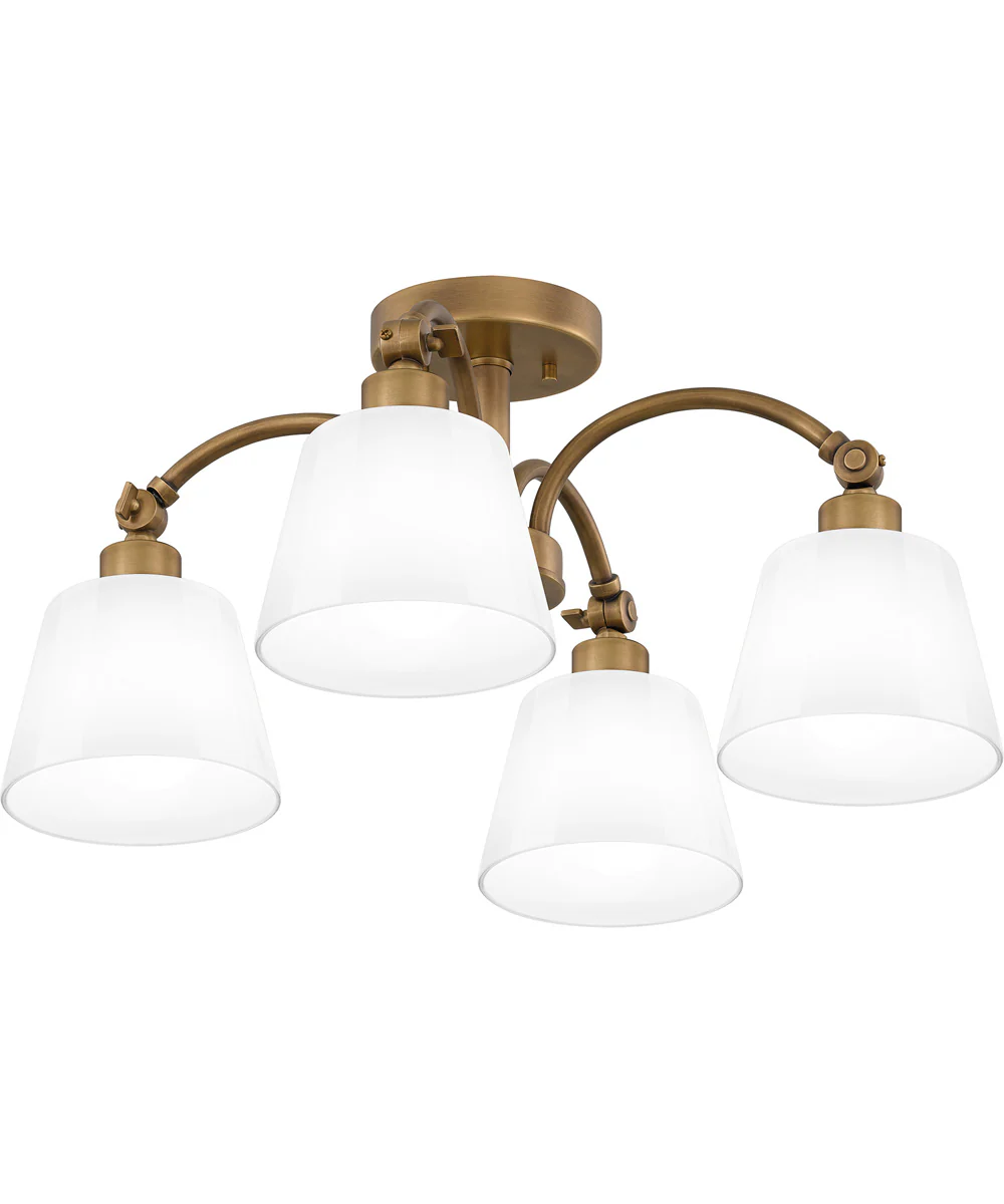 Quoizel Semi-Flush Mount Extra Large 4-light Semi Flush Mount Weathered Brass - Image 4