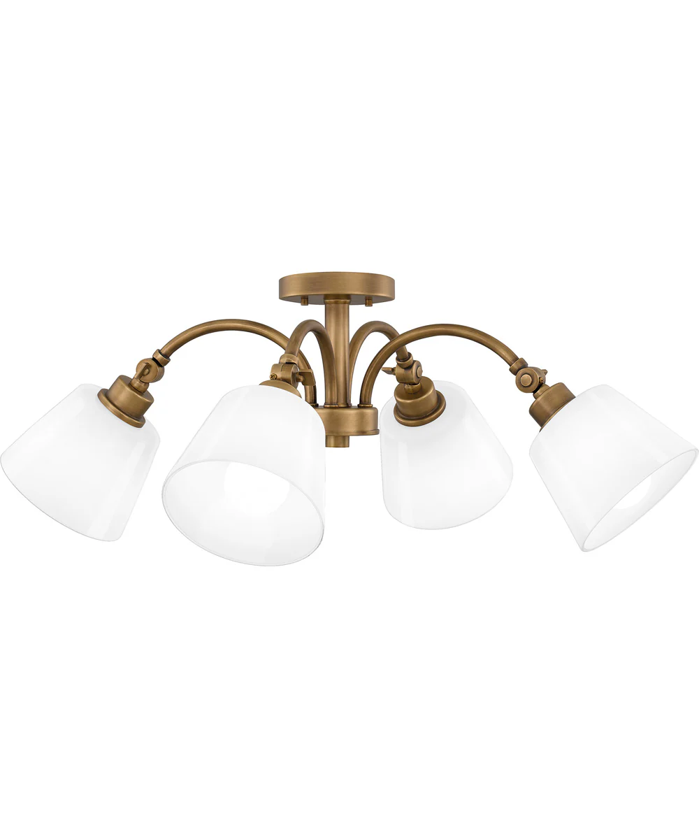 Quoizel Semi-Flush Mount Extra Large 4-light Semi Flush Mount Weathered Brass - Image 5