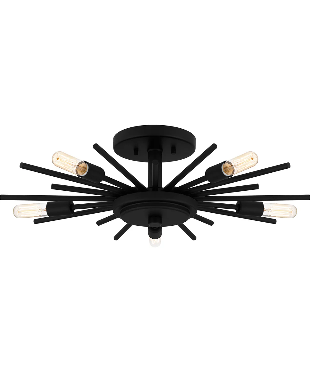 Quoizel Semi-Flush Mount Extra Large 5-light Semi Flush Mount Matte Black