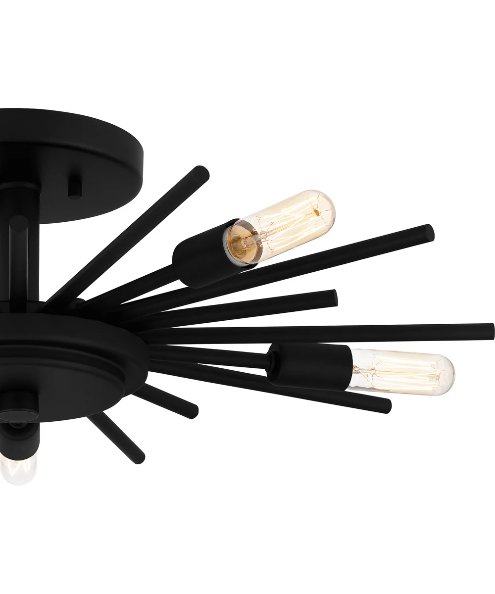Quoizel Semi-Flush Mount Extra Large 5-light Semi Flush Mount Matte Black - Image 5