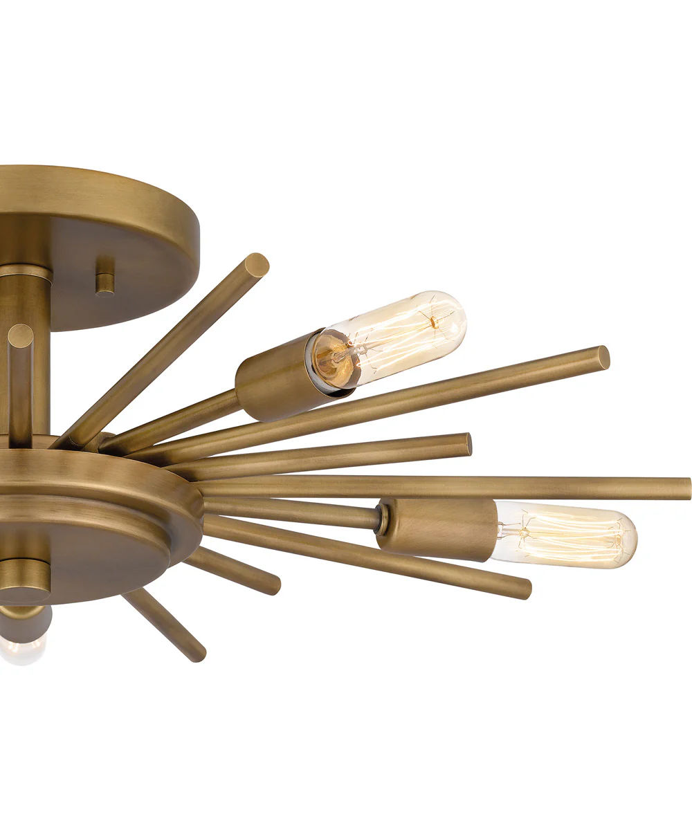 Quoizel Semi-Flush Mount Extra Large 5-light Semi Flush Mount Weathered Brass - Image 5