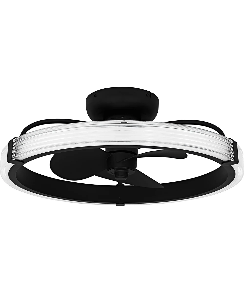 24" Quoizel Semi-Flush Mount Fandelier Matte Black - Image 2