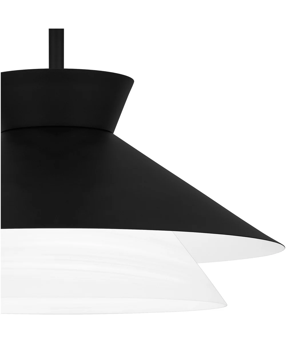 Quoizel Semi-Flush Mount Medium 1-light Semi Flush Mount Matte Black - Image 5
