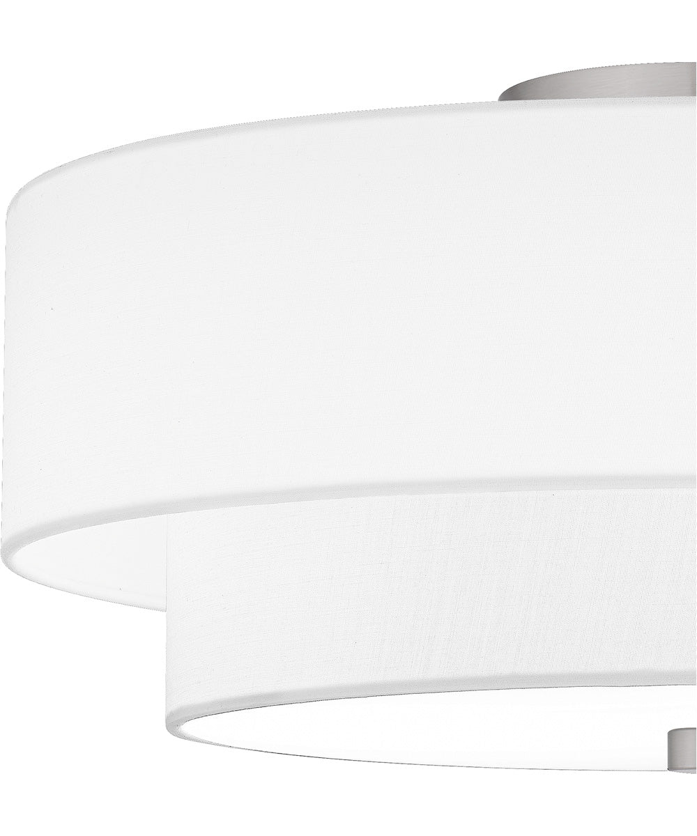 Quoizel Semi-Flush Mount Medium 2-light Semi Flush Mount Brushed Nickel - Image 5