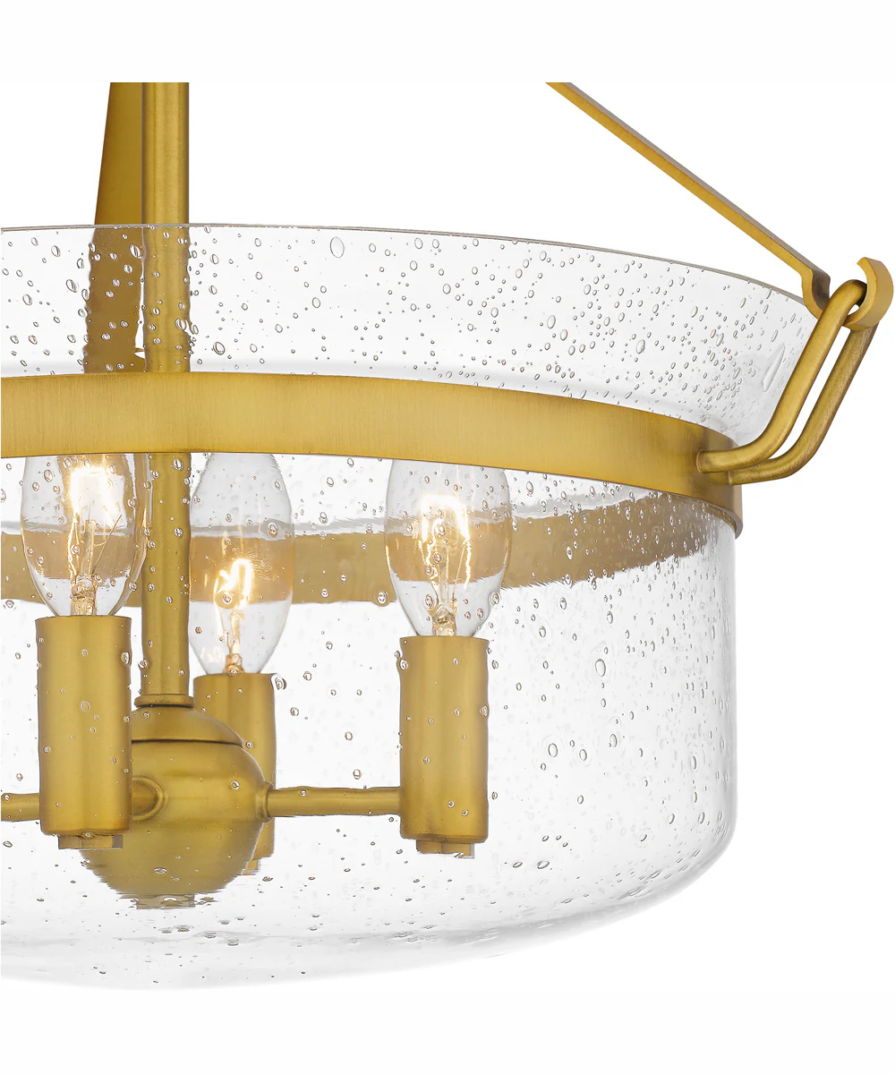 Quoizel Semi-Flush Mount Medium 4-light Semi Flush Mount Aged Brass - Image 6