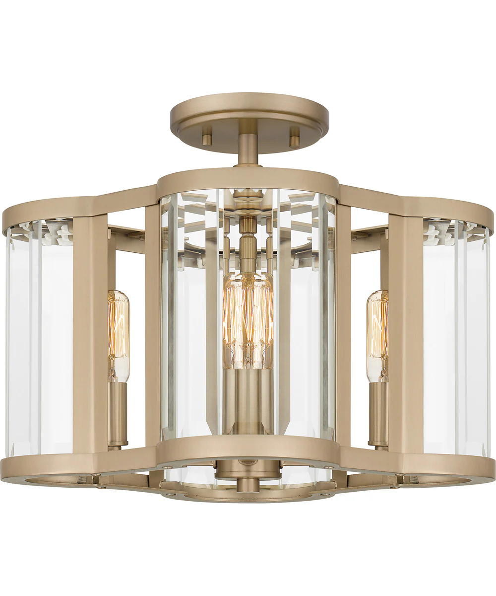 Quoizel Semi-Flush Mount Medium 4-light Semi Flush Mount Bronze Gold