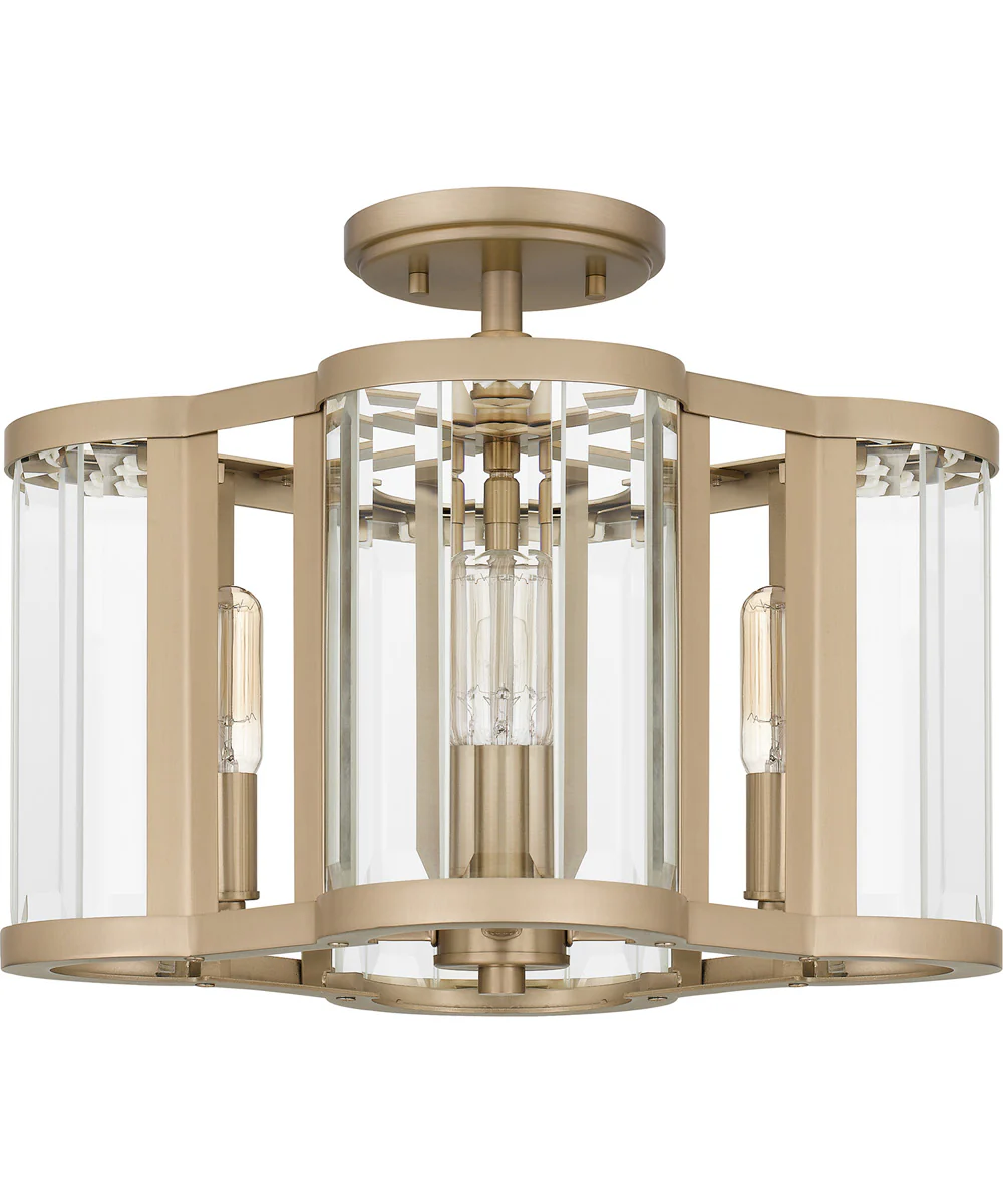 Quoizel Semi-Flush Mount Medium 4-light Semi Flush Mount Bronze Gold - Image 2
