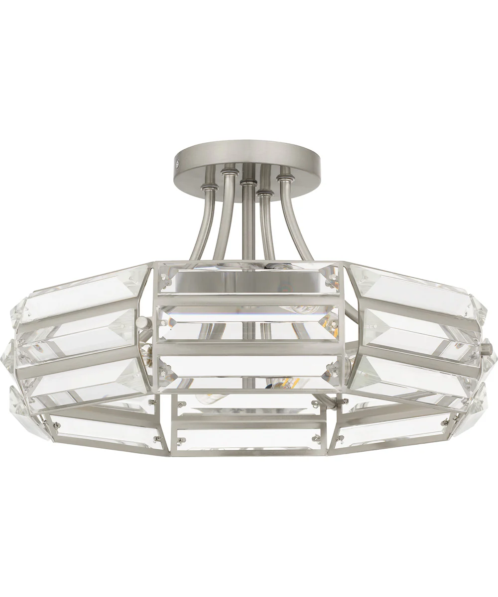 Quoizel Semi-Flush Mount Medium 4-light Semi Flush Mount Brushed Nickel - Image 2