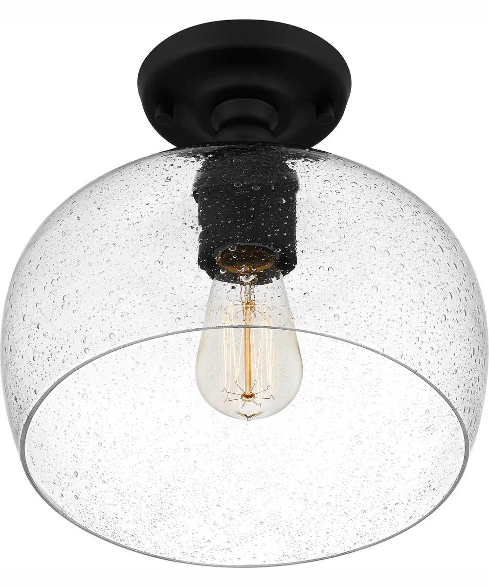 Quoizel Semi-Flush Mount Small 1-light Semi Flush Mount Matte Black - Image 5