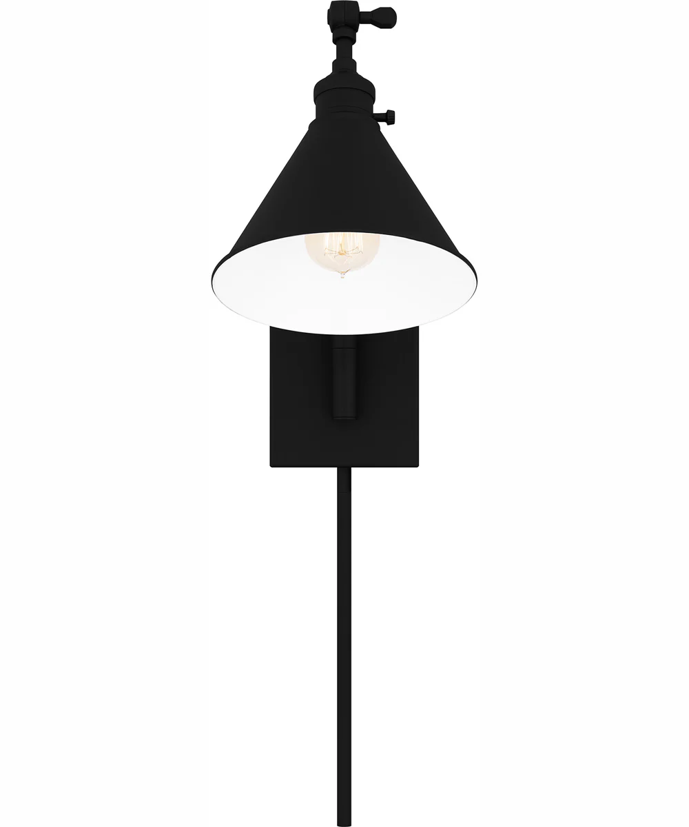 Quoizel Wood Small 1-light Wall Sconce Matte Black - Image 4