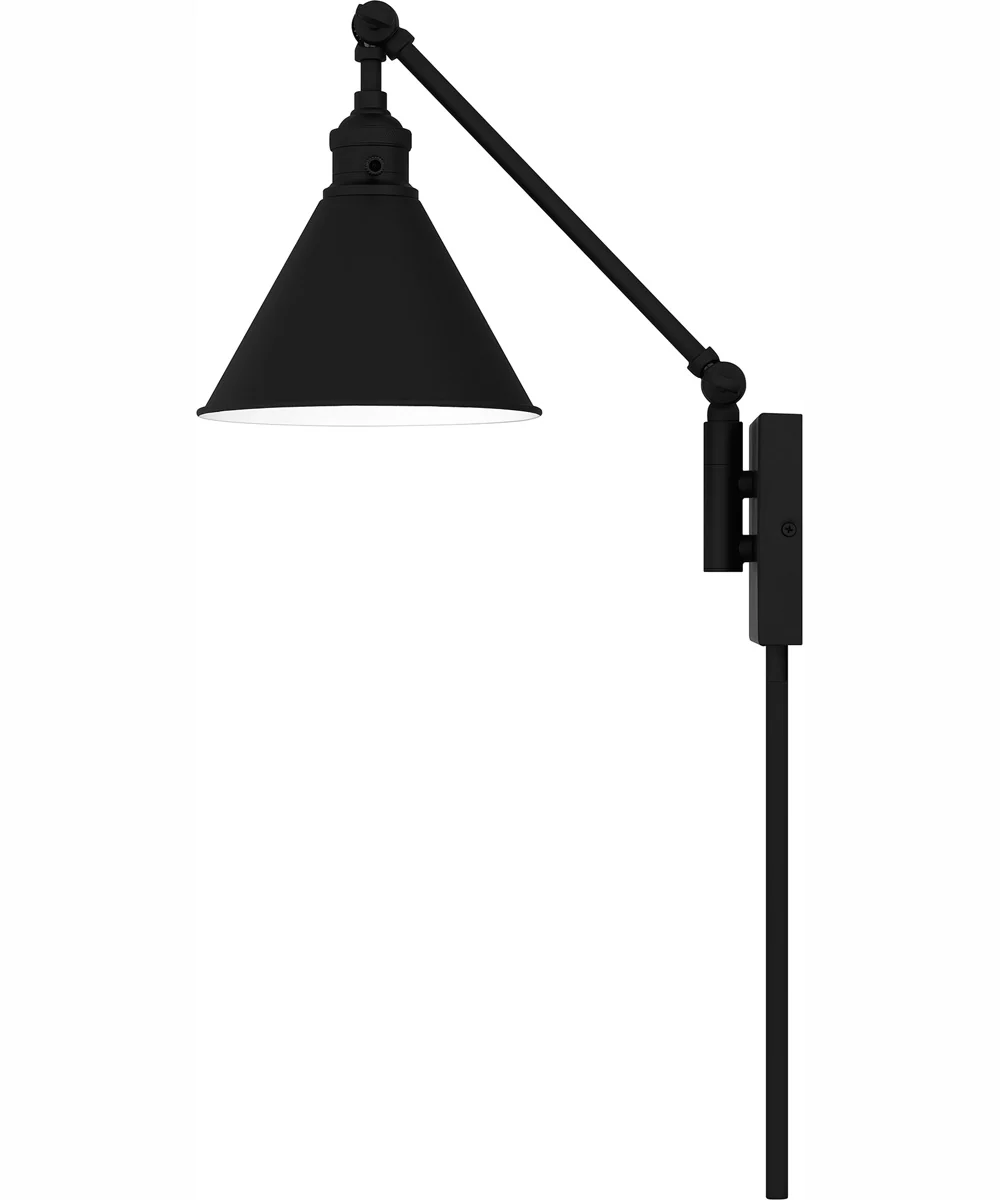 Quoizel Wood Small 1-light Wall Sconce Matte Black - Image 6