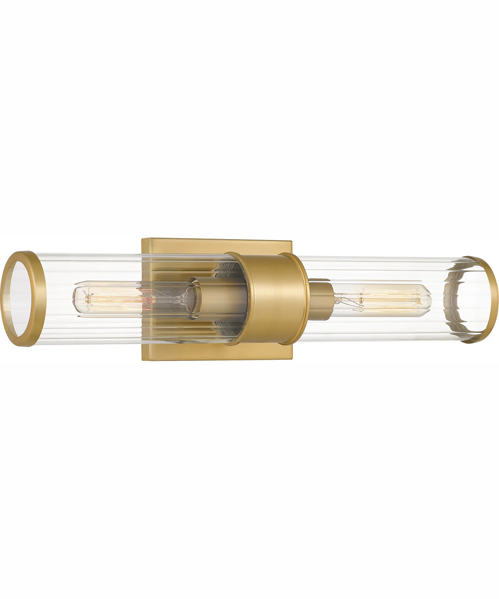 Quoizel Wood Small 2-light Wall Sconce Aged Brass - Image 6