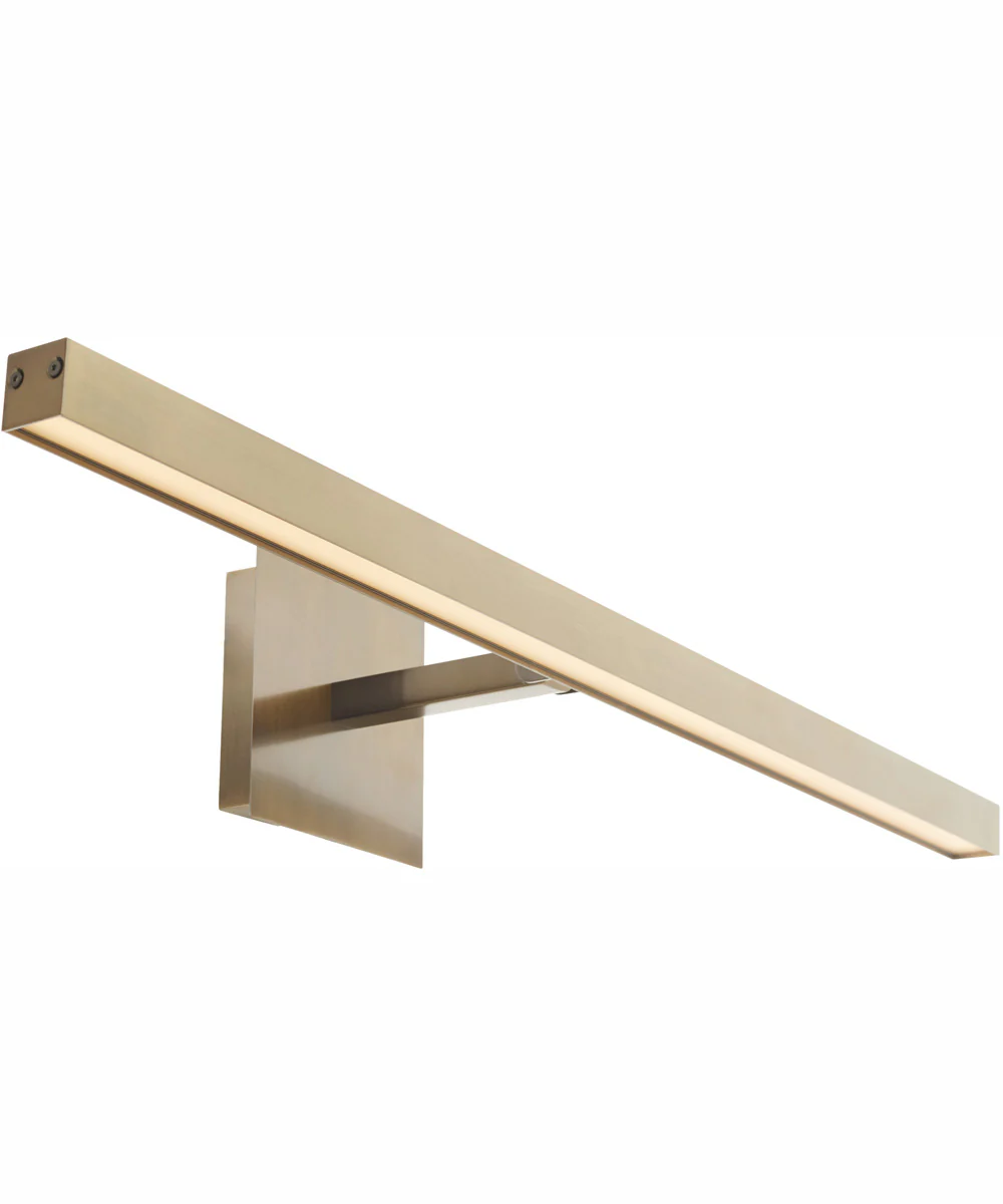 1-light LED Wall Mount Light Fixture Aged Brass - Image 2
