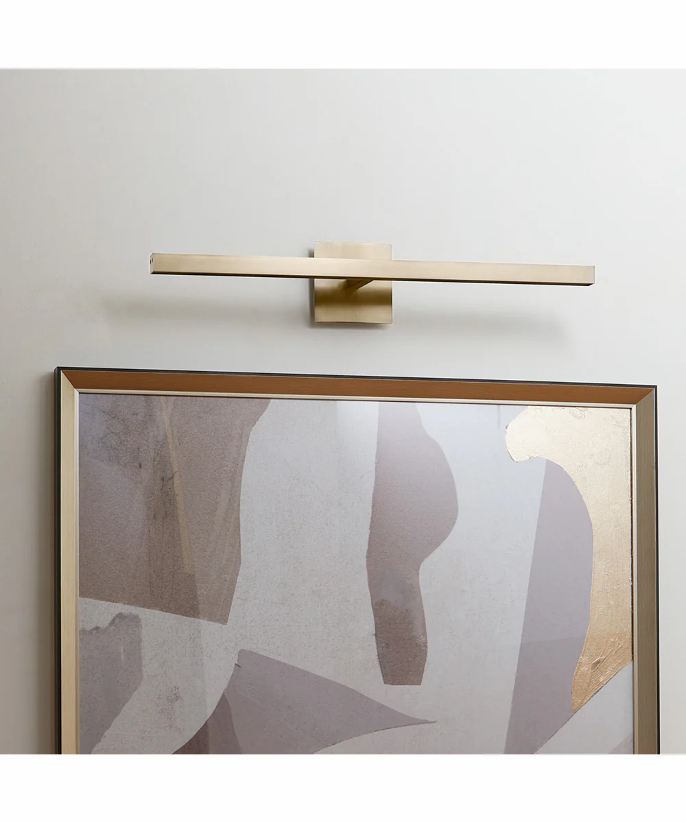 1-light LED Wall Mount Light Fixture Aged Brass - Image 4