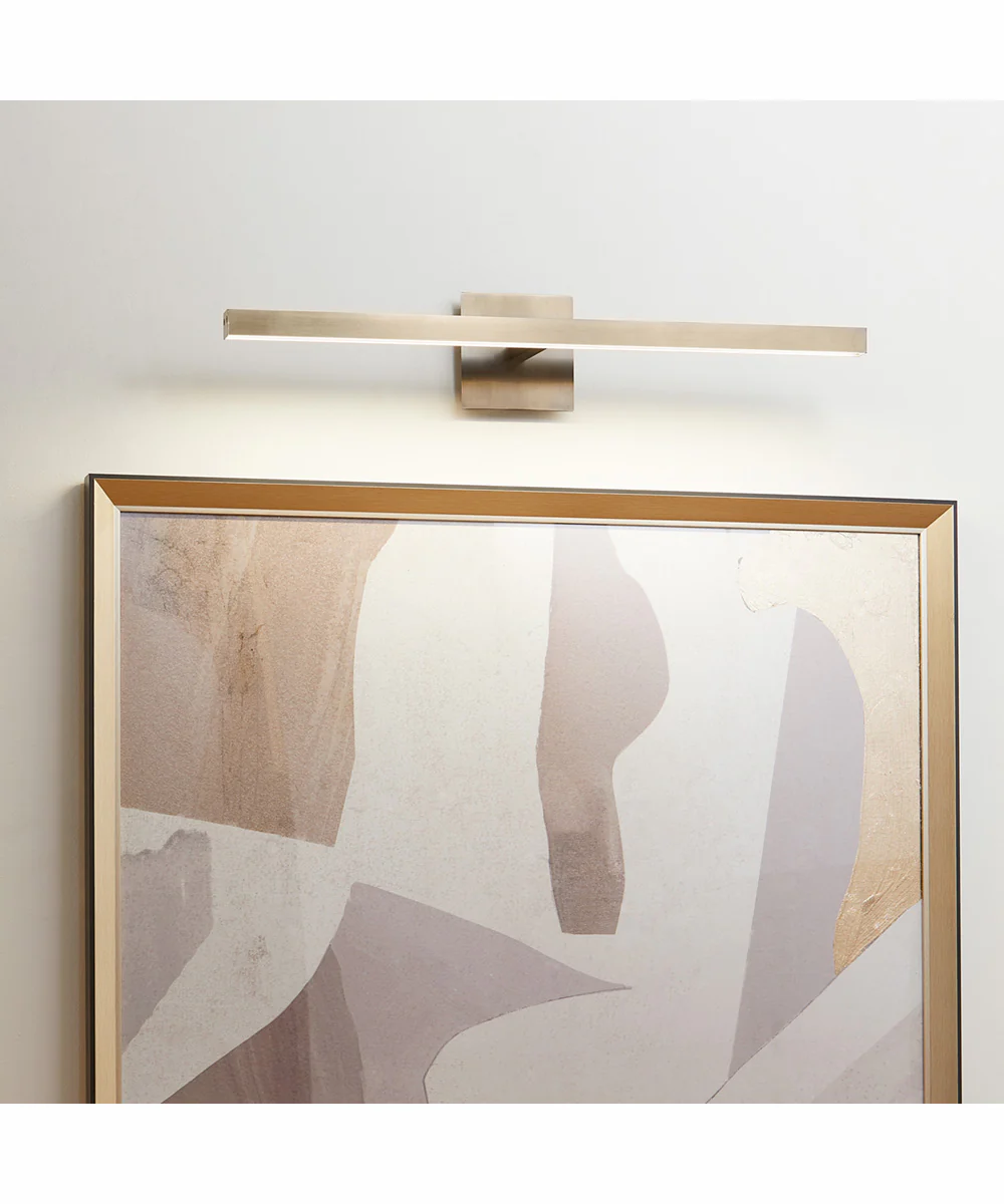 1-light LED Wall Mount Light Fixture Aged Brass - Image 5