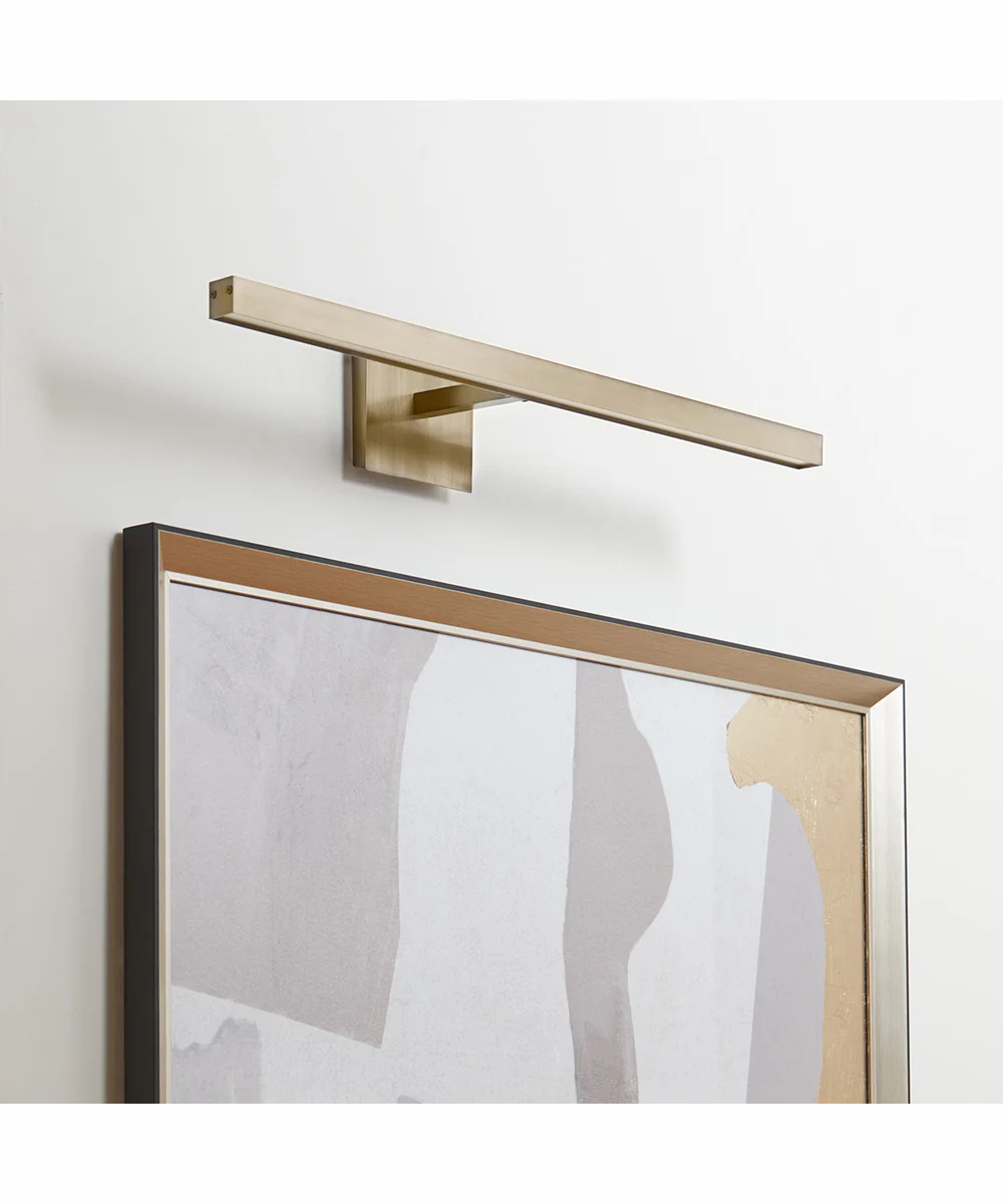 1-light LED Wall Mount Light Fixture Aged Brass - Image 6