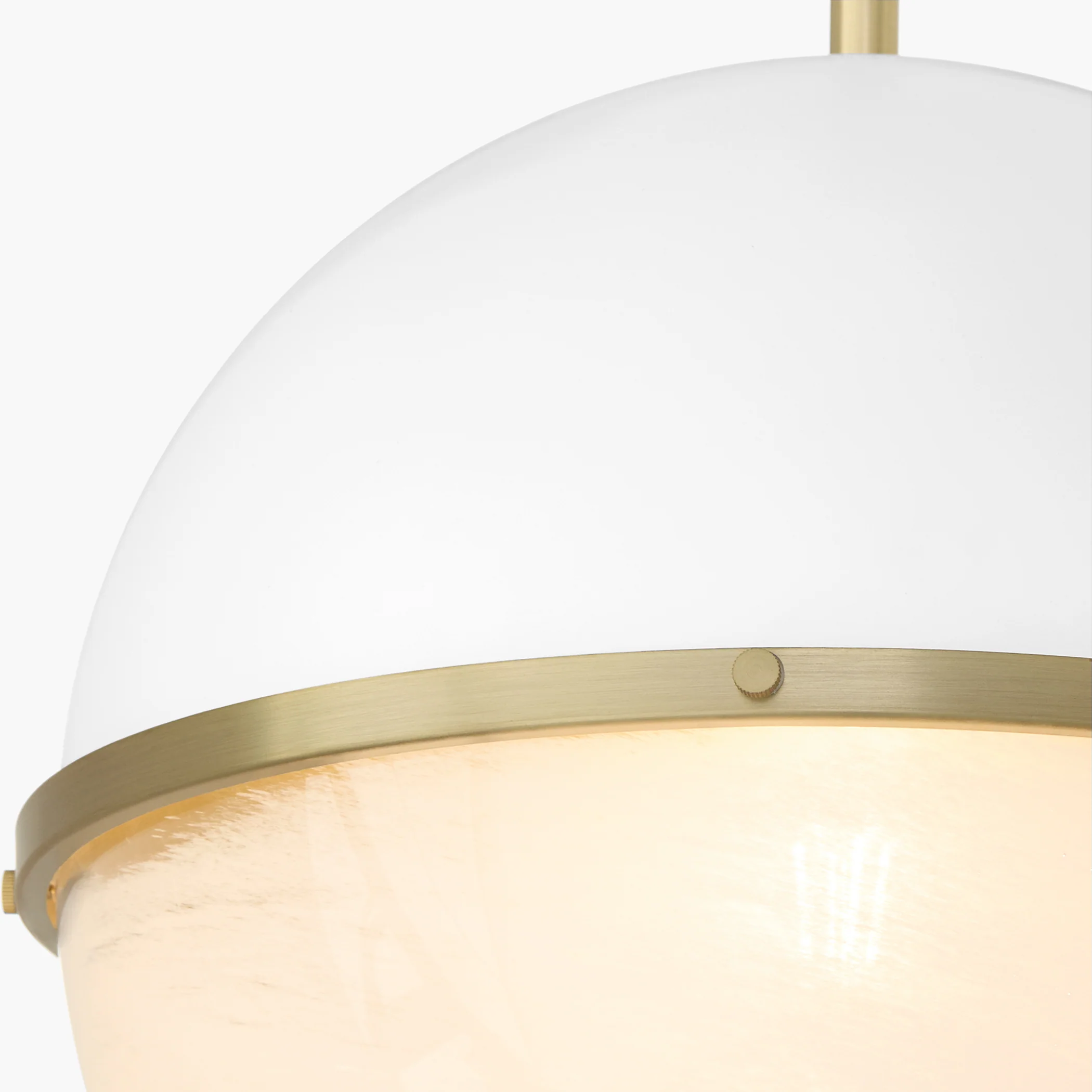 1-light Pendant Studio White w/ Aged Brass - Image 4