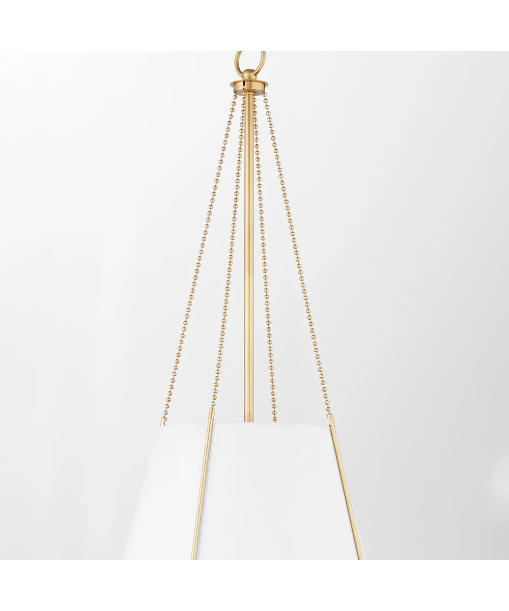 1-light Pendant Studio White w/ Aged Brass - Image 3