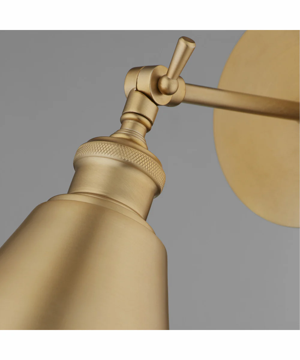 1-light Wall Mount Light Fixture Aged Brass - Image 6