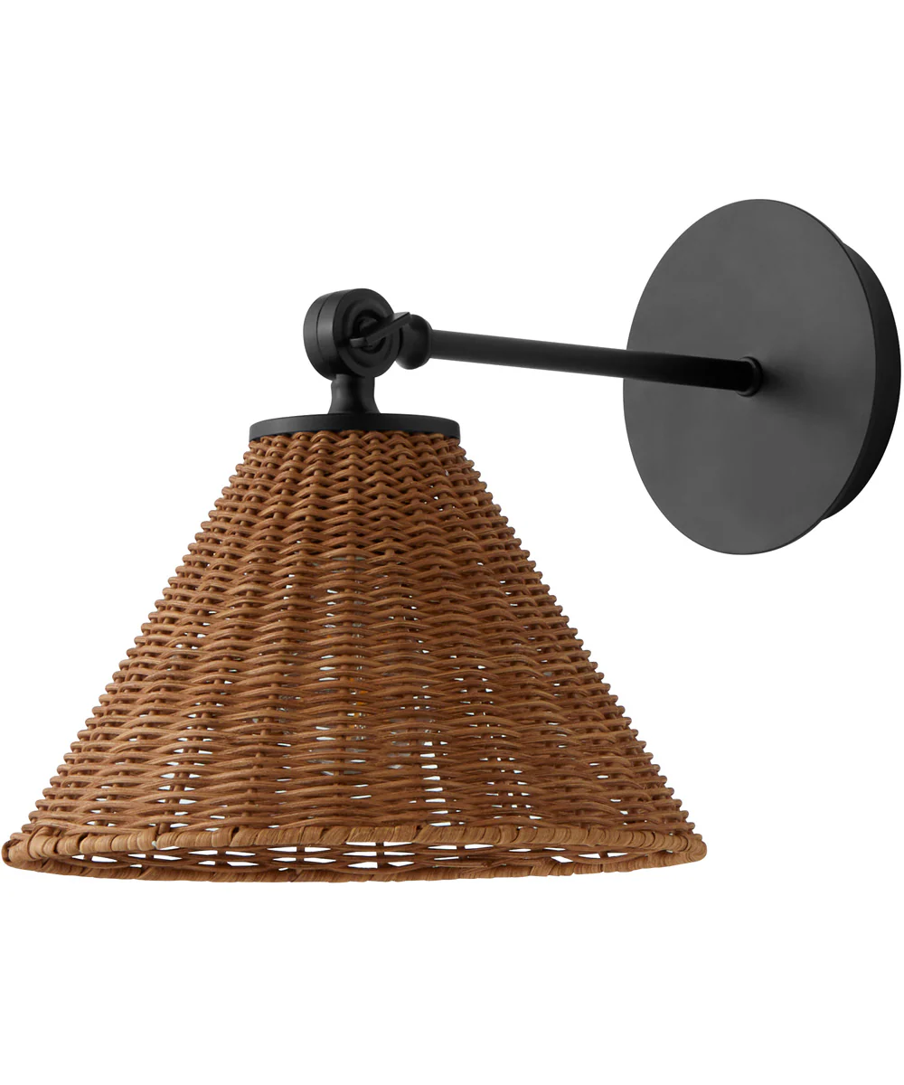 1-light Wall Mount Light Fixture Matte Black