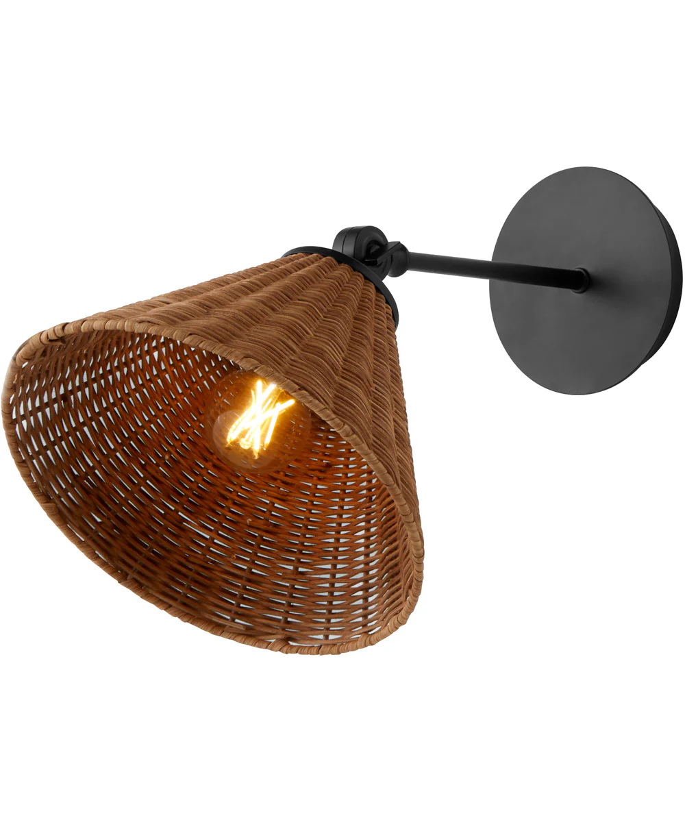 1-light Wall Mount Light Fixture Matte Black - Image 2