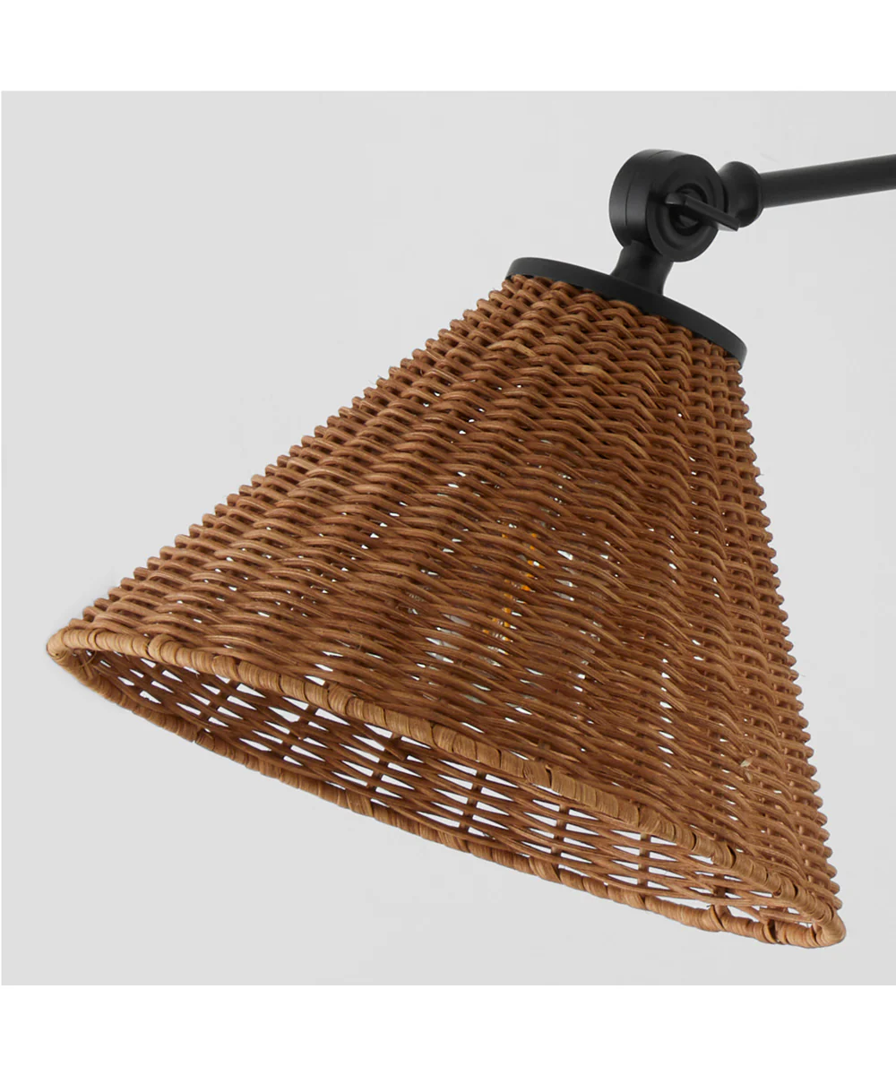 1-light Wall Mount Light Fixture Matte Black - Image 4