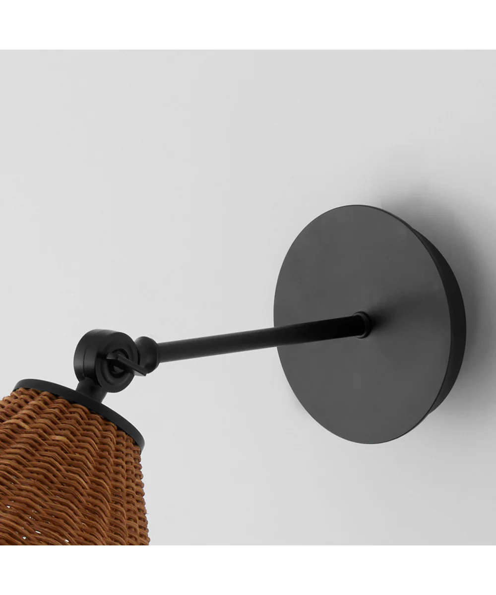 1-light Wall Mount Light Fixture Matte Black - Image 5