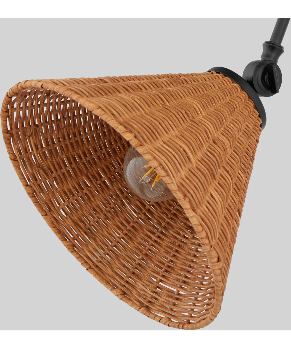1-light Wall Mount Light Fixture Matte Black - Image 6