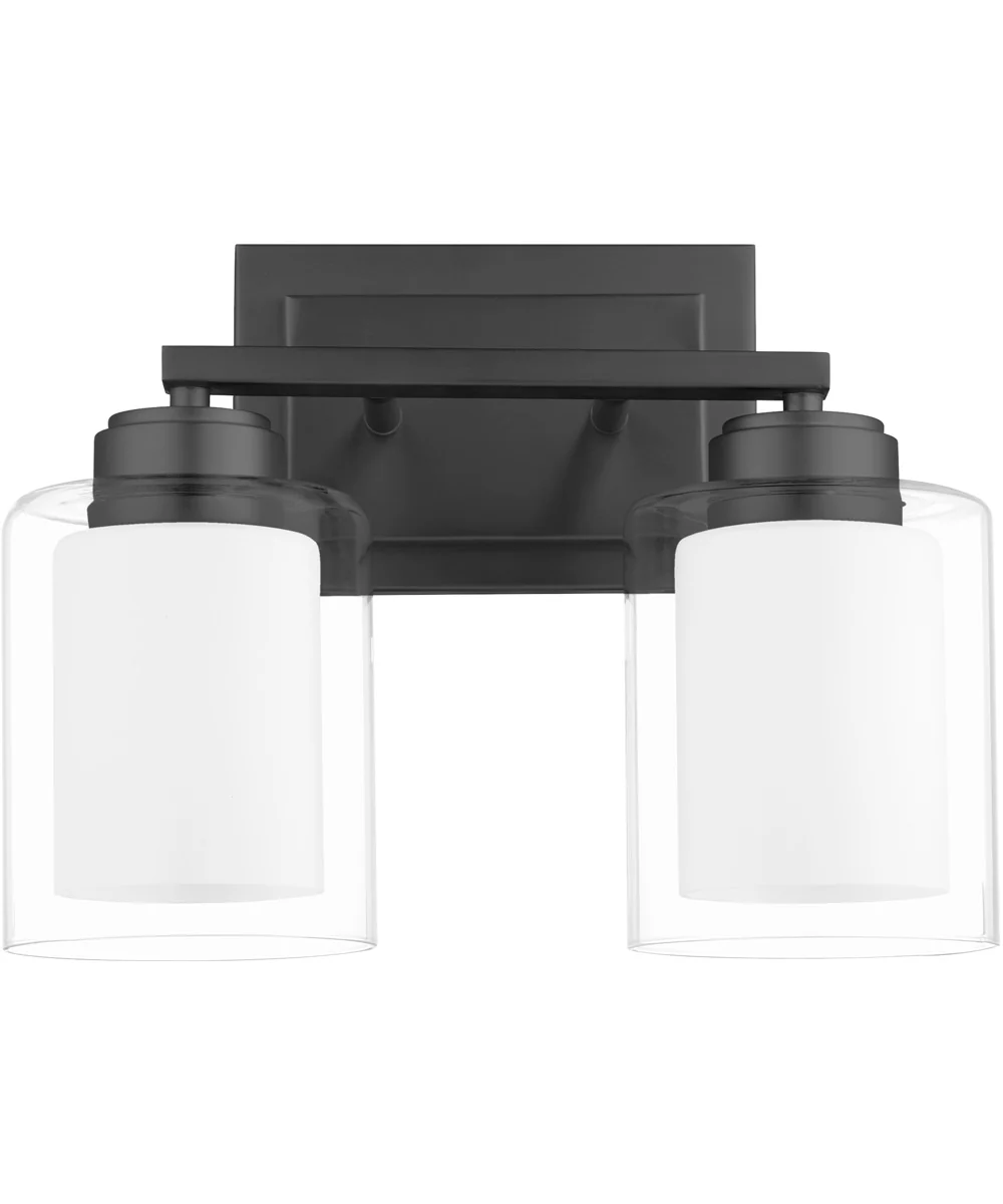 2-light Bath Vanity Light Matte Black